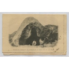 ARGENTINA ENTERO POSTAL GJ CAP-27-ZA REFUGIO EN LA CORDILLERA CIRCULADO U$ 50